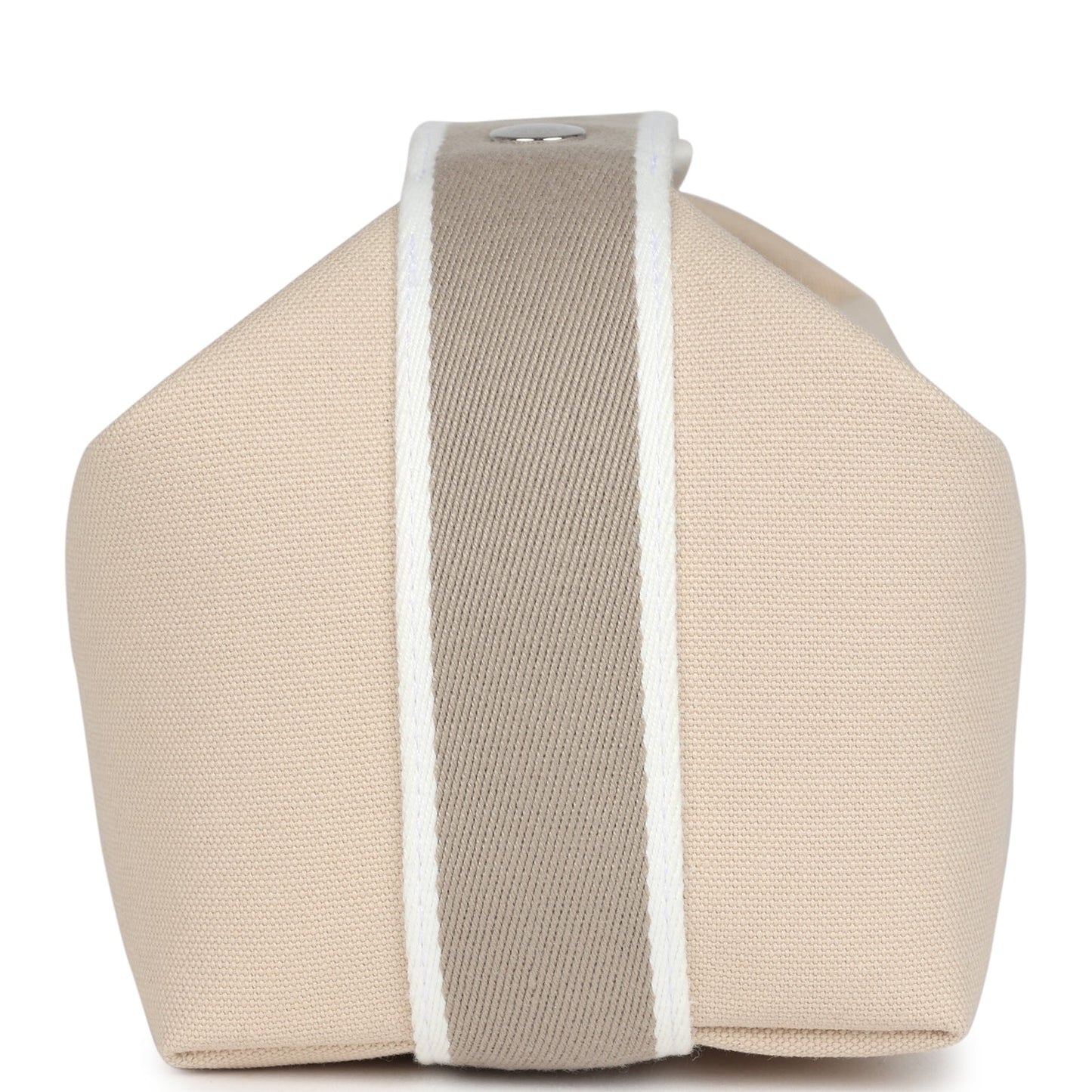 Hermes Bride-A-Brac Case PM Neutral Toile Canvas Palladium Hardware