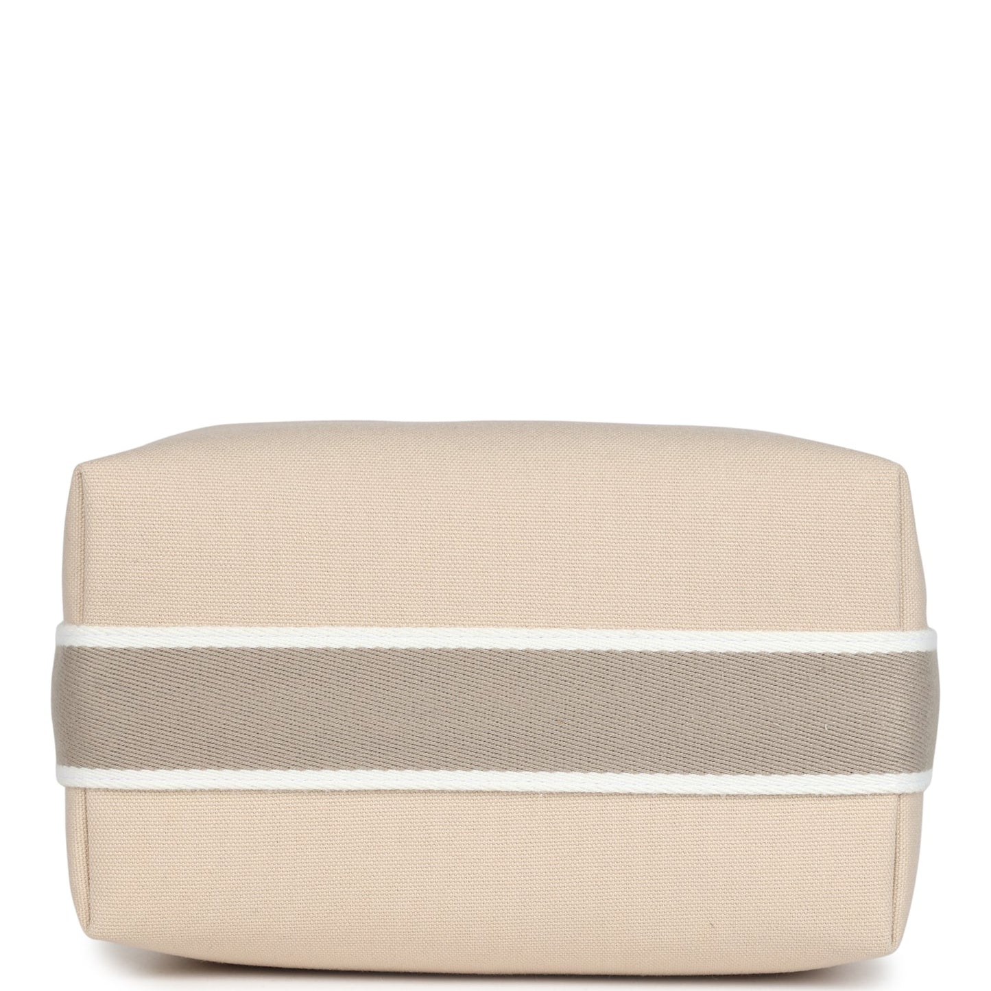 Hermes Bride-A-Brac Case PM Neutral Toile Canvas Palladium Hardware