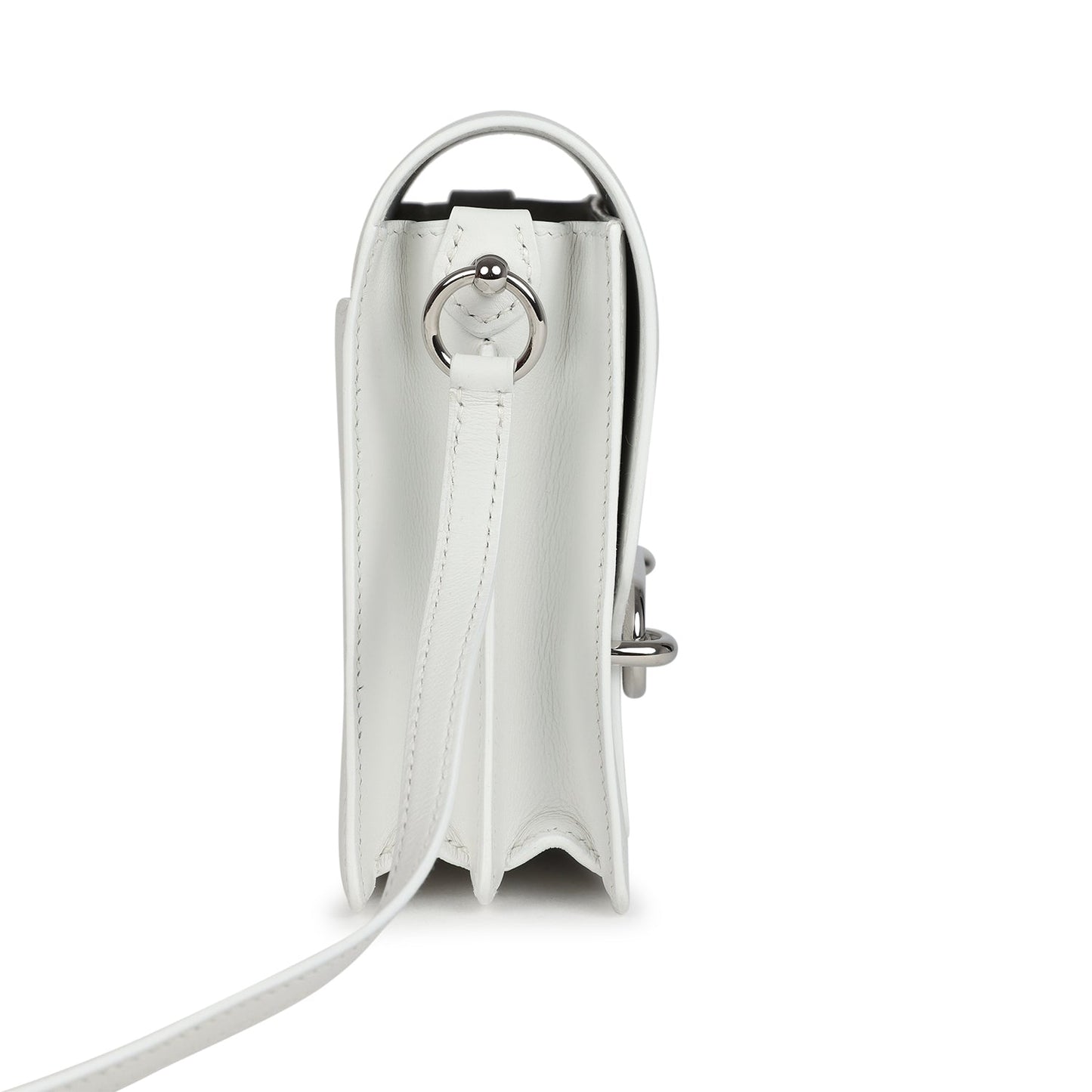 Hermes Mini Roulis White Evercolor Palladium Hardware