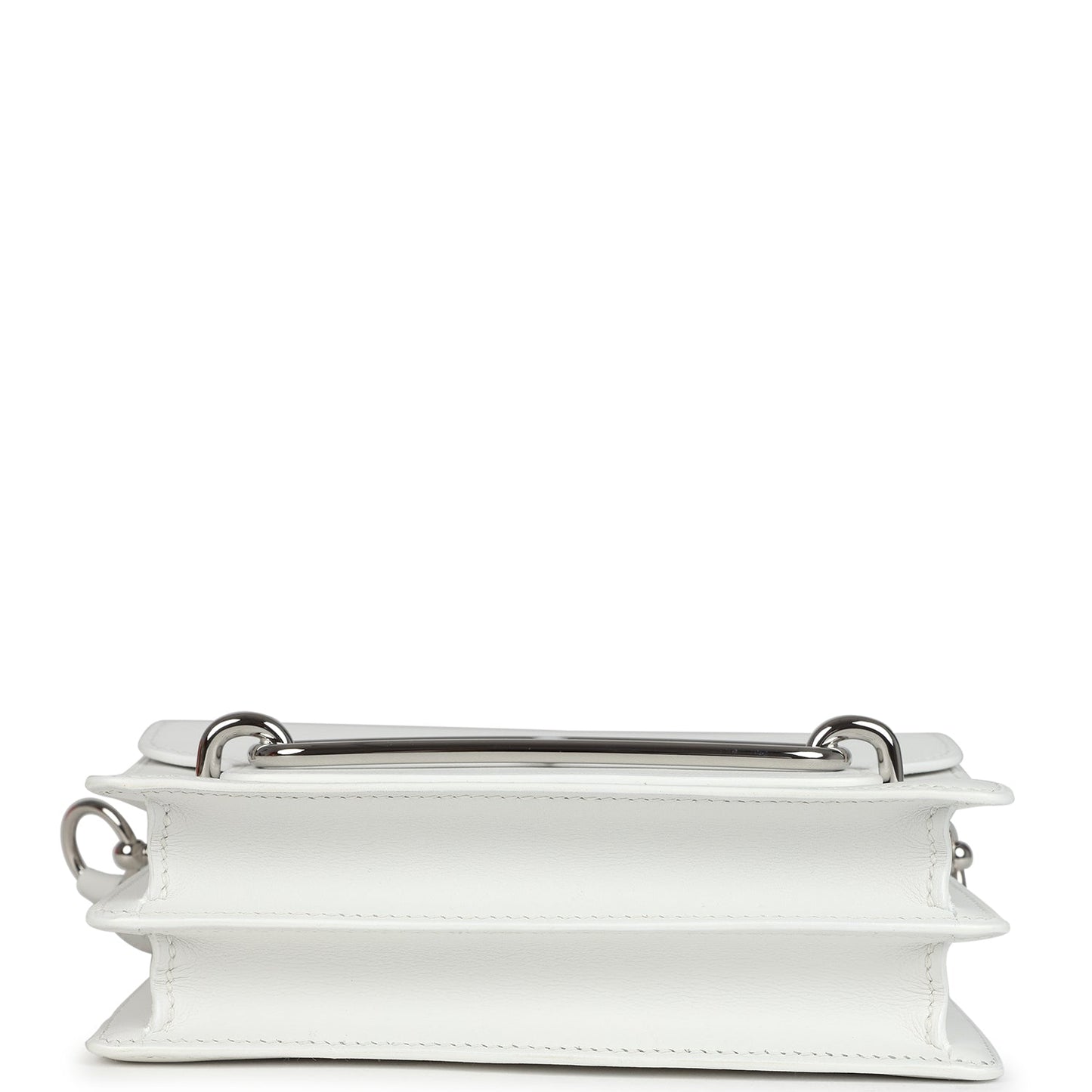 Hermes Mini Roulis White Evercolor Palladium Hardware