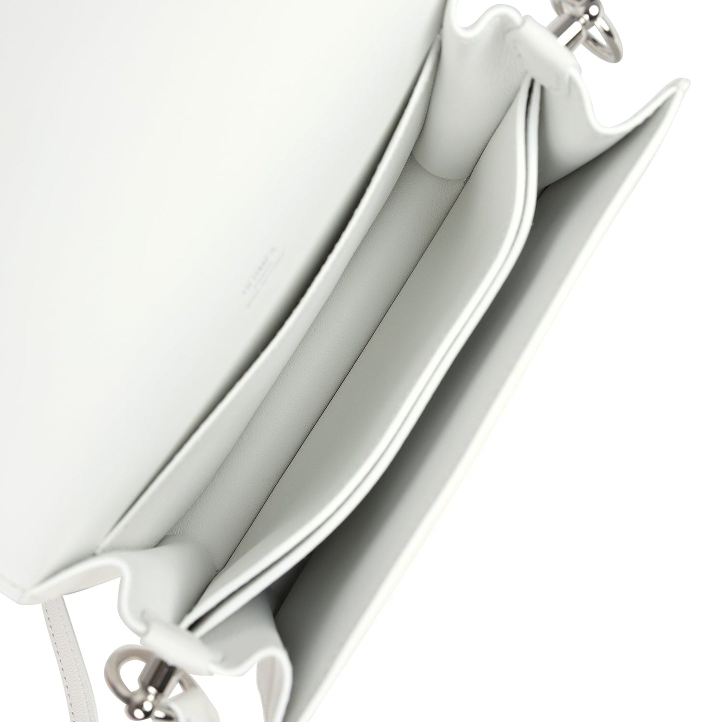 Hermes Mini Roulis White Evercolor Palladium Hardware