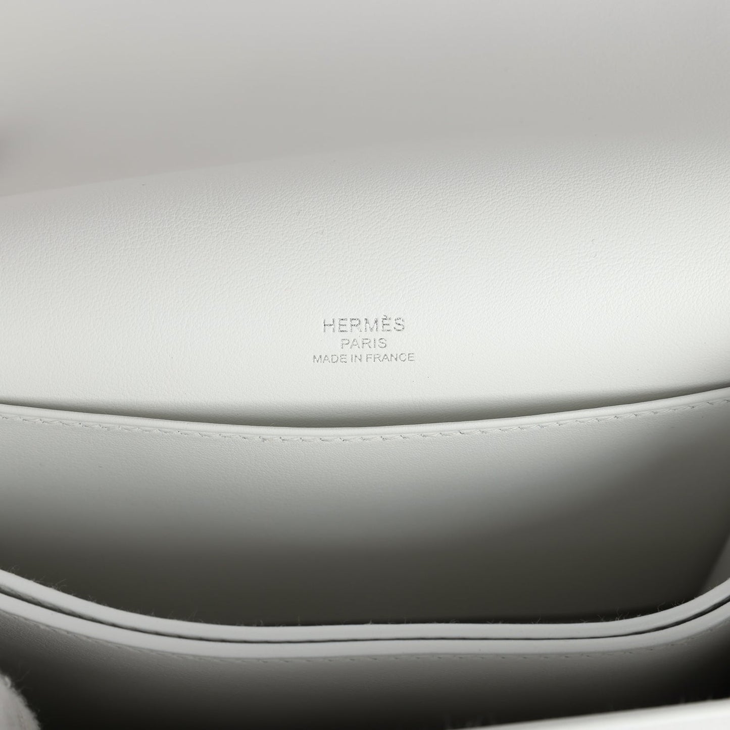 Hermes Mini Roulis White Evercolor Palladium Hardware