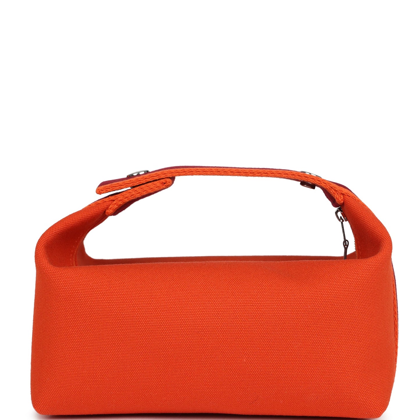 Hermes Bride A Brac Carre Case PM Feu Canvas Palladium Hardware