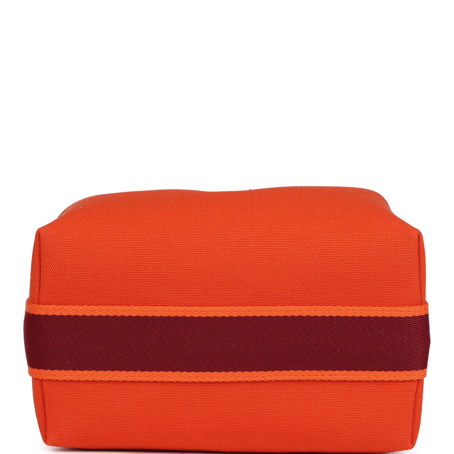 Hermes Bride A Brac Carre Case PM Feu Canvas Palladium Hardware