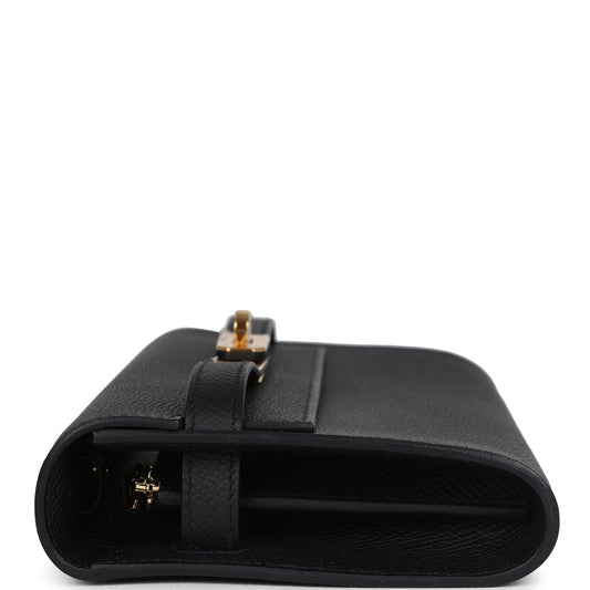 Hermes Kelly Wallet To Go Black Epsom Gold Hardware
