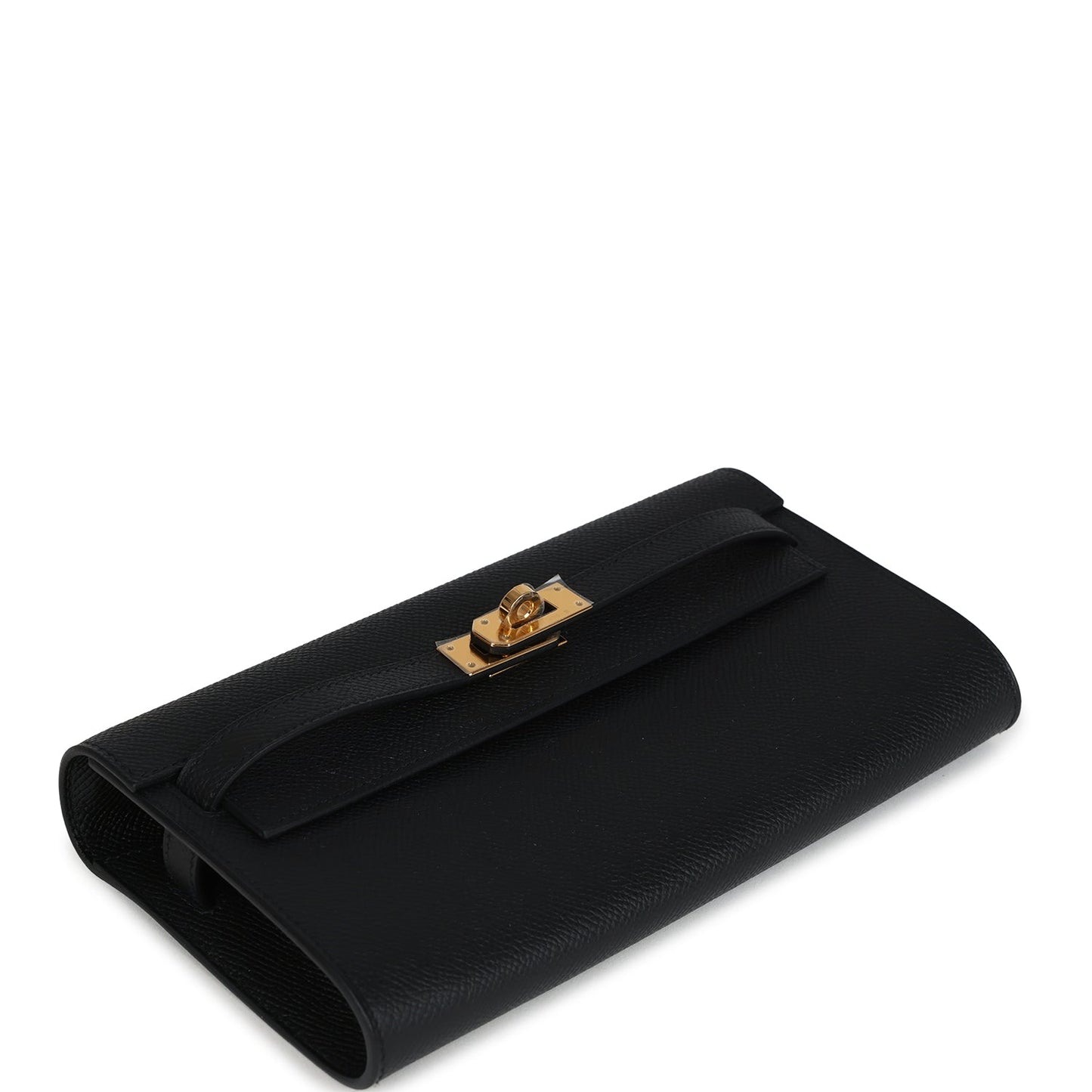 Hermes Kelly Wallet To Go Black Epsom Gold Hardware
