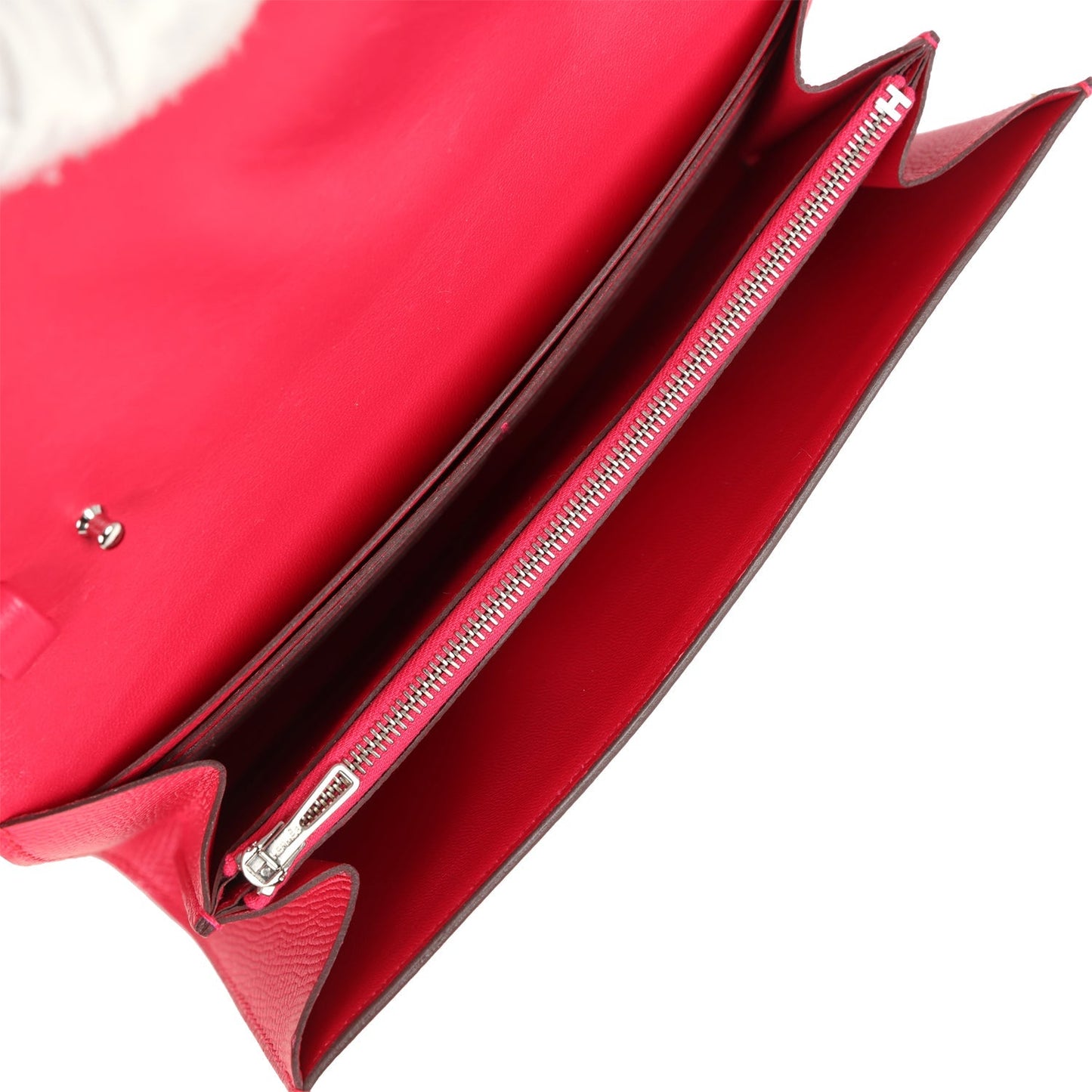 Pre-owned Hermes Constance Wallet To Go Rose Extreme Marquette Epsom Palladium Hardware
