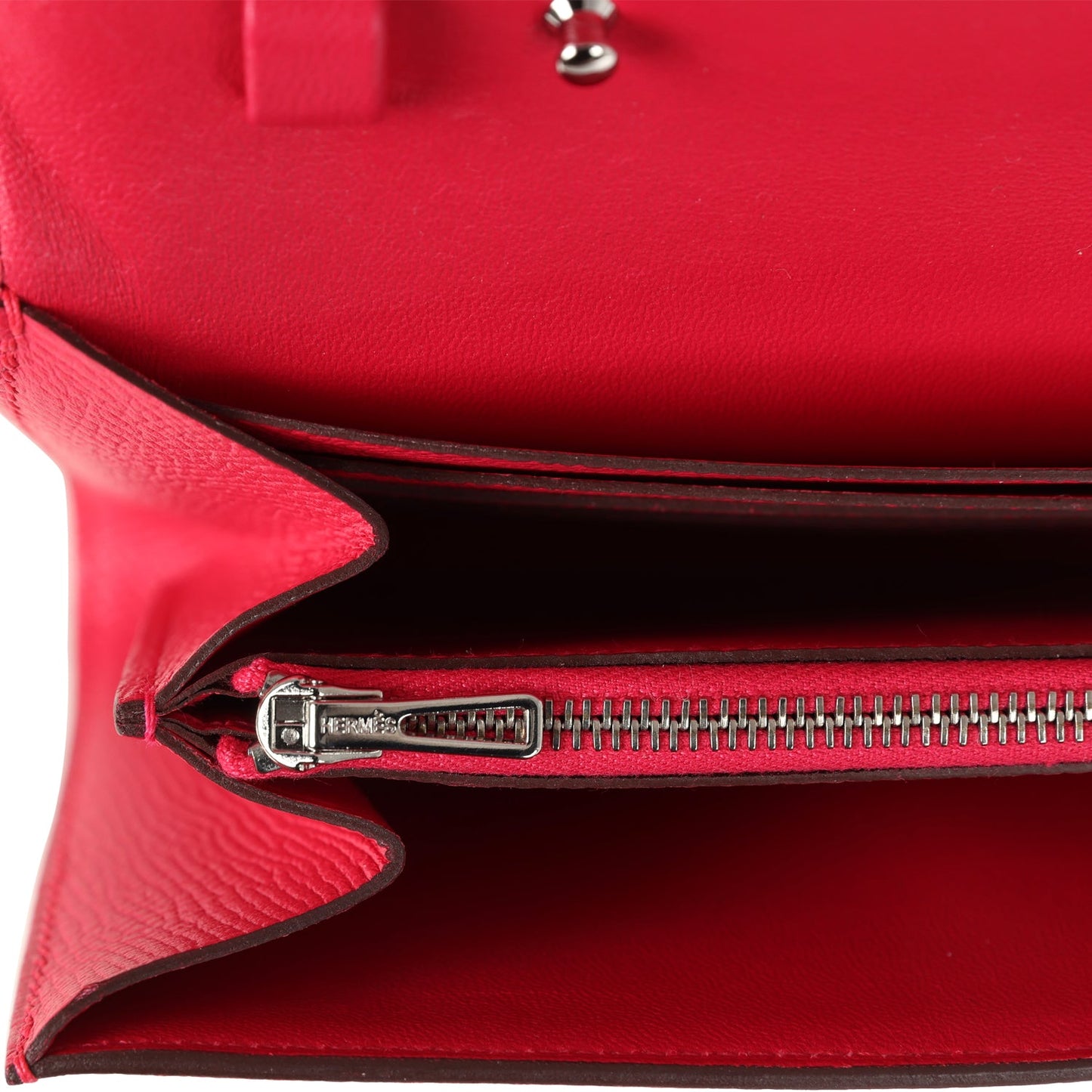 Pre-owned Hermes Constance Wallet To Go Rose Extreme Marquette Epsom Palladium Hardware