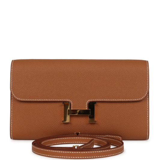 Hermes Constance Wallet To Go Gold Epsom Gold Hardware