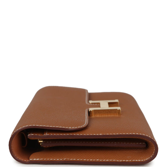 Hermes Constance Wallet To Go Gold Epsom Gold Hardware