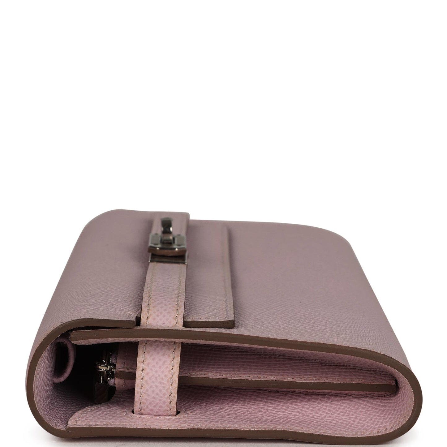 Hermes Kelly Wallet To Go Mauve Pale Epsom Palladium Hardware