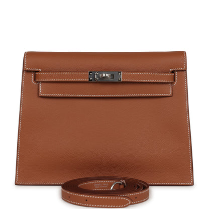 Hermes Kelly Danse Gold Evercolor Verso Palladium Hardware