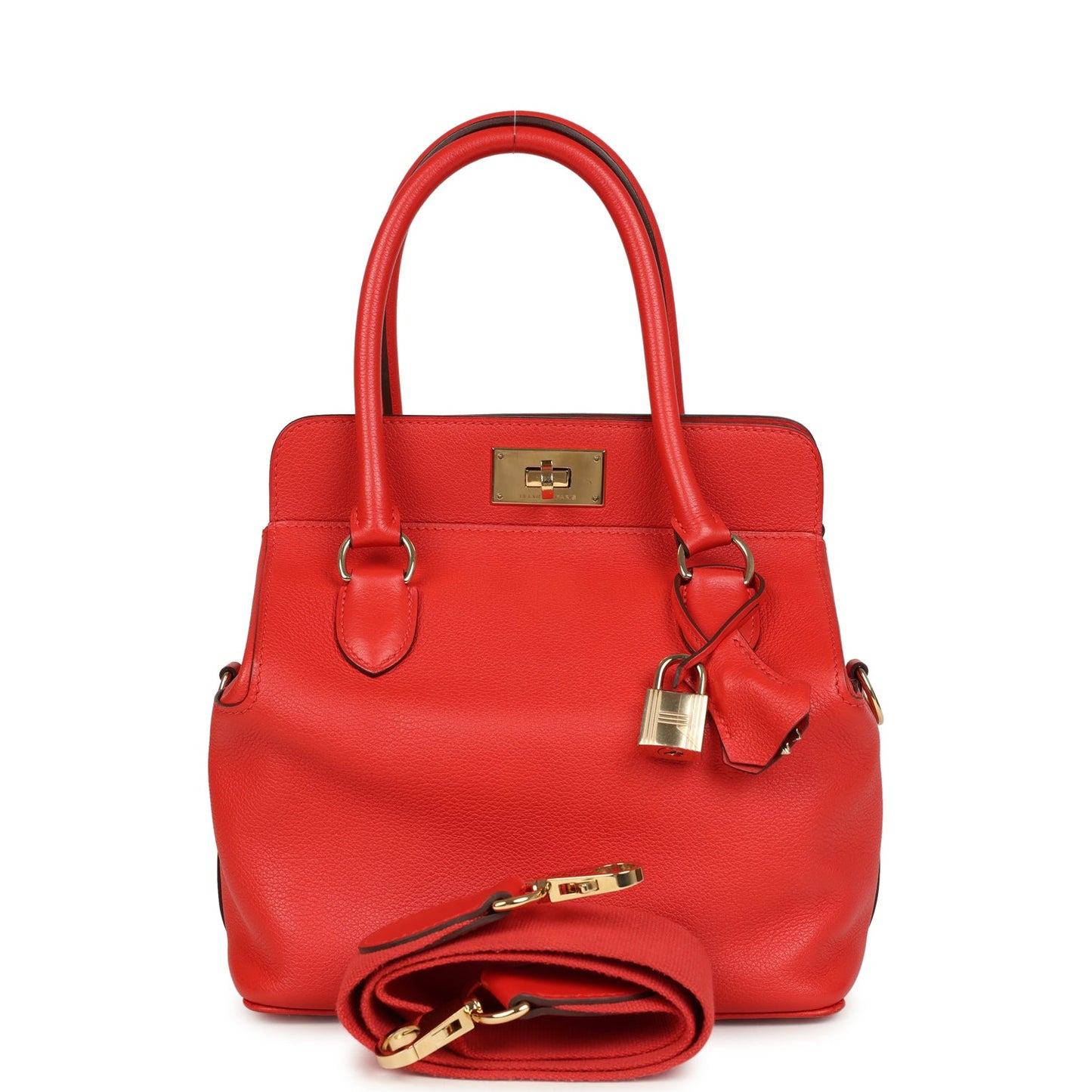Hermes Sac Toolbox 20 Rouge Tomate Evercolor Gold Hardware