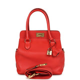 Hermes Sac Toolbox 20 Rouge Tomate Evercolor Gold Hardware