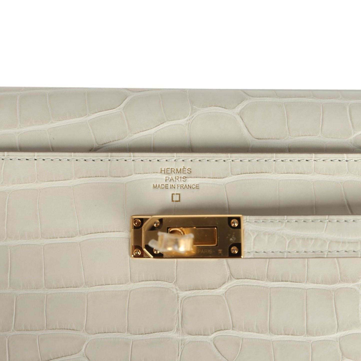 Hermes Kelly Wallet To Go Beton Matte Alligator Gold Hardware