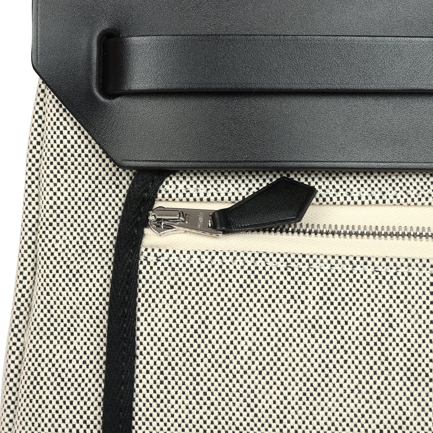 Hermes Herbag Zip Pegase Pop PM 31 Ecru Toile H Canvas and Black Hunter Palladium Hardware