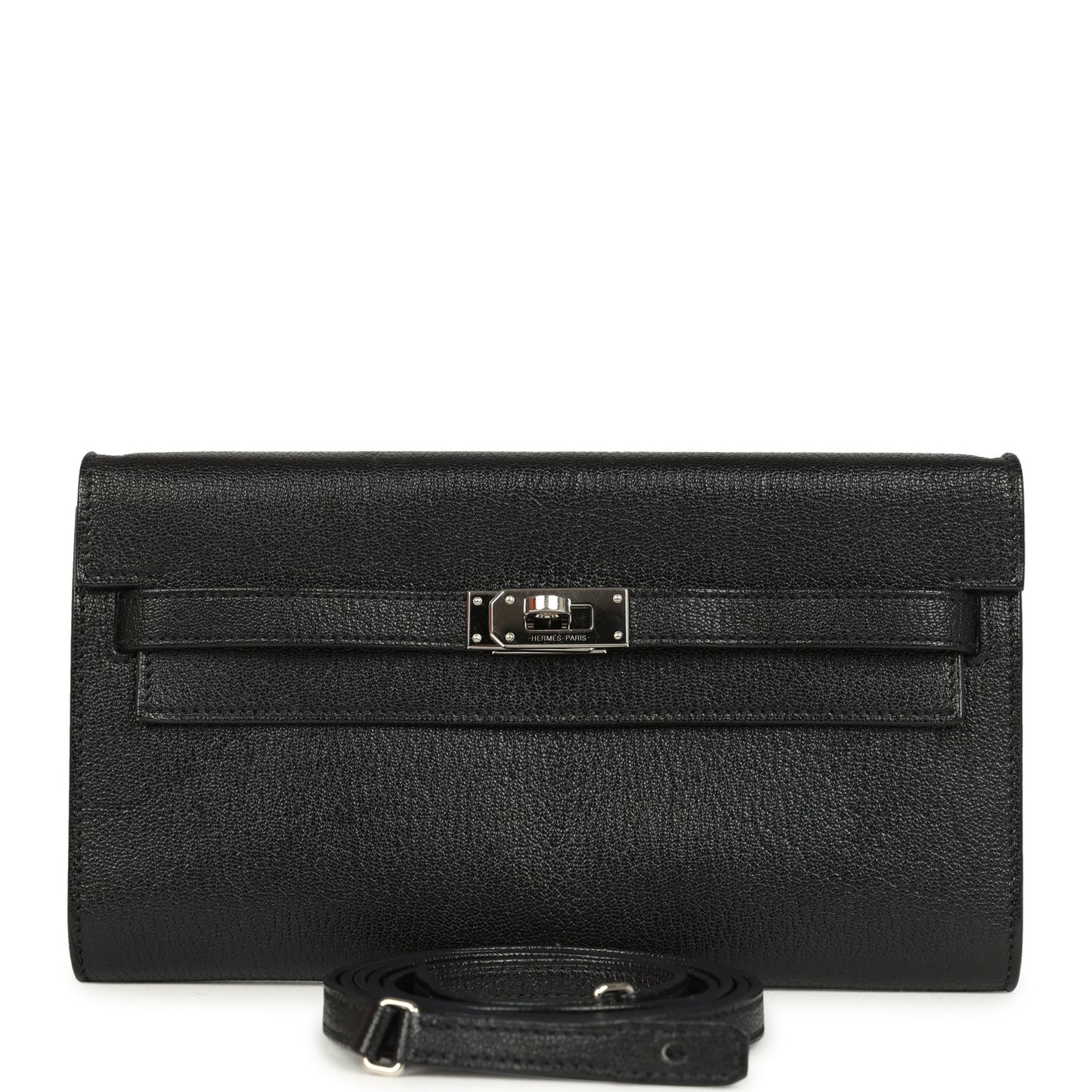 Hermes Kelly Wallet To Go Black Chevre Mysore Palladium Hardware