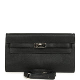 Hermes Kelly Wallet To Go Black Chevre Mysore Palladium Hardware