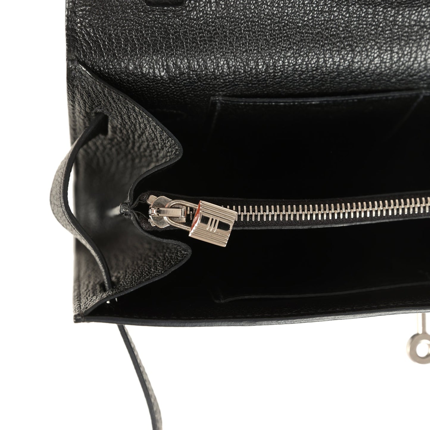 Hermes Kelly Wallet To Go Black Chevre Mysore Palladium Hardware