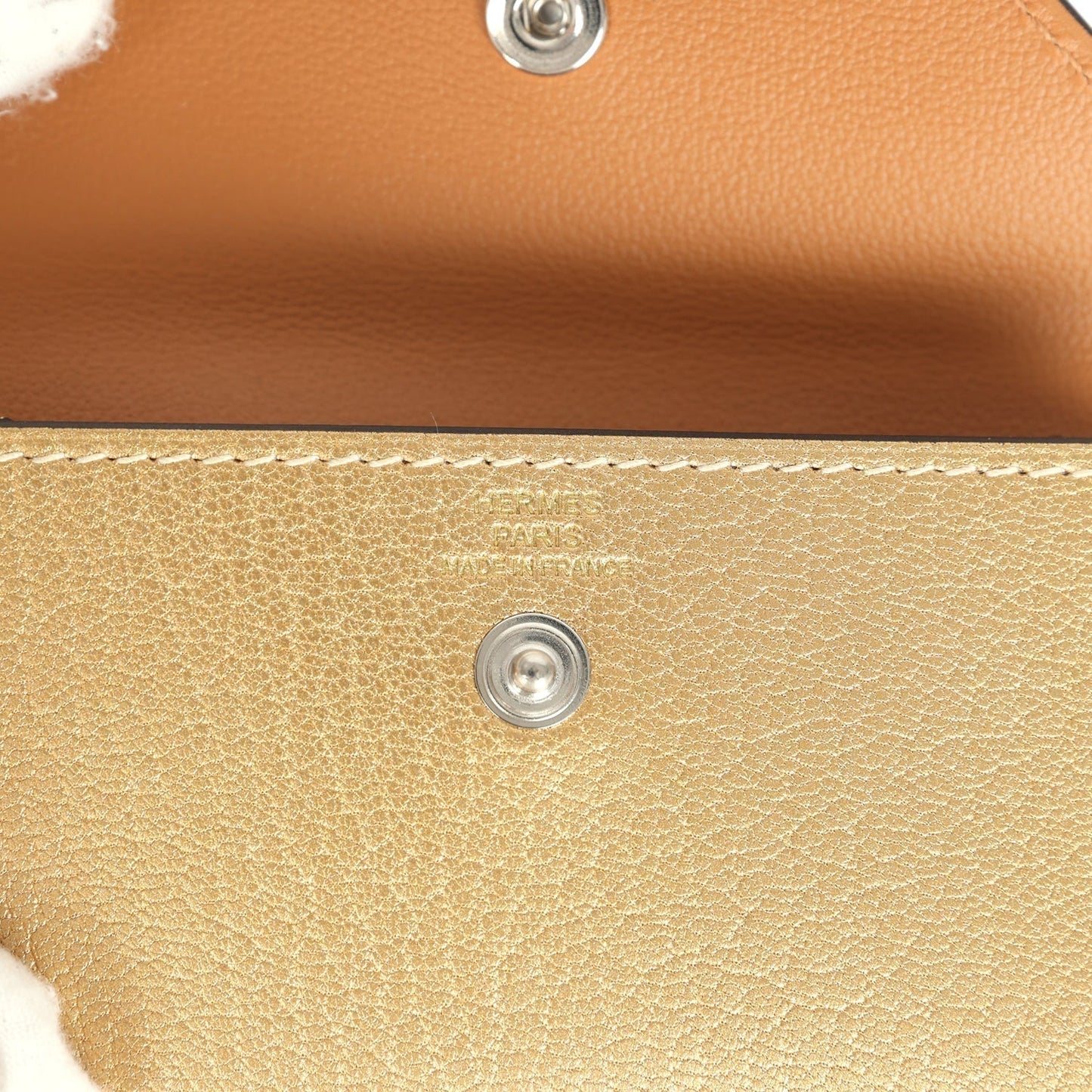 Hermes Kelly Pocket Belt 18 Dore Chevre Chamkilight Palladium Hardware