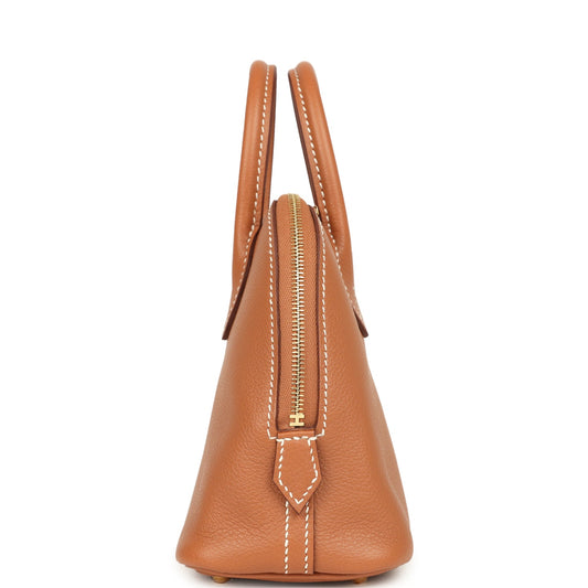 Hermes 1923 Bolide Mini Gold Evercolor Gold Hardware