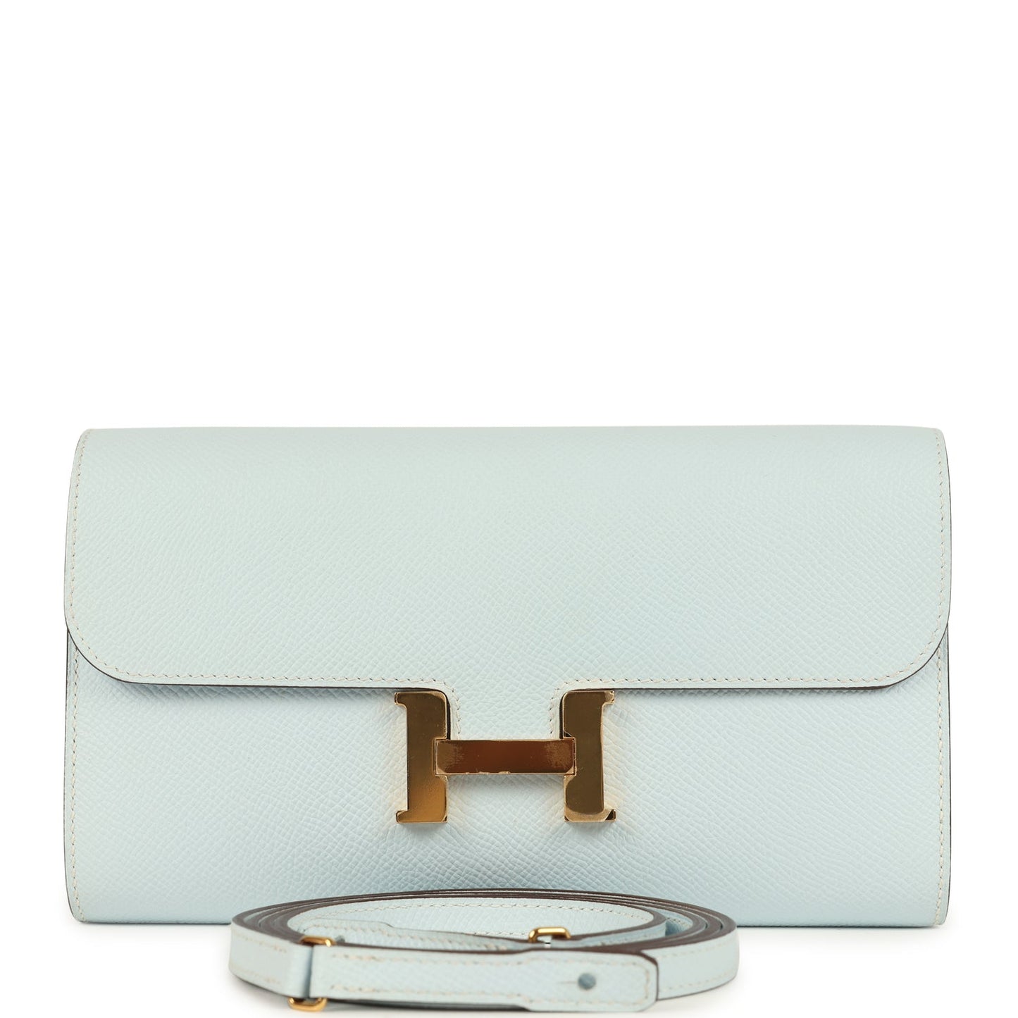 Hermes Constance Wallet To Go Bleu Brume Epsom Gold Hardware