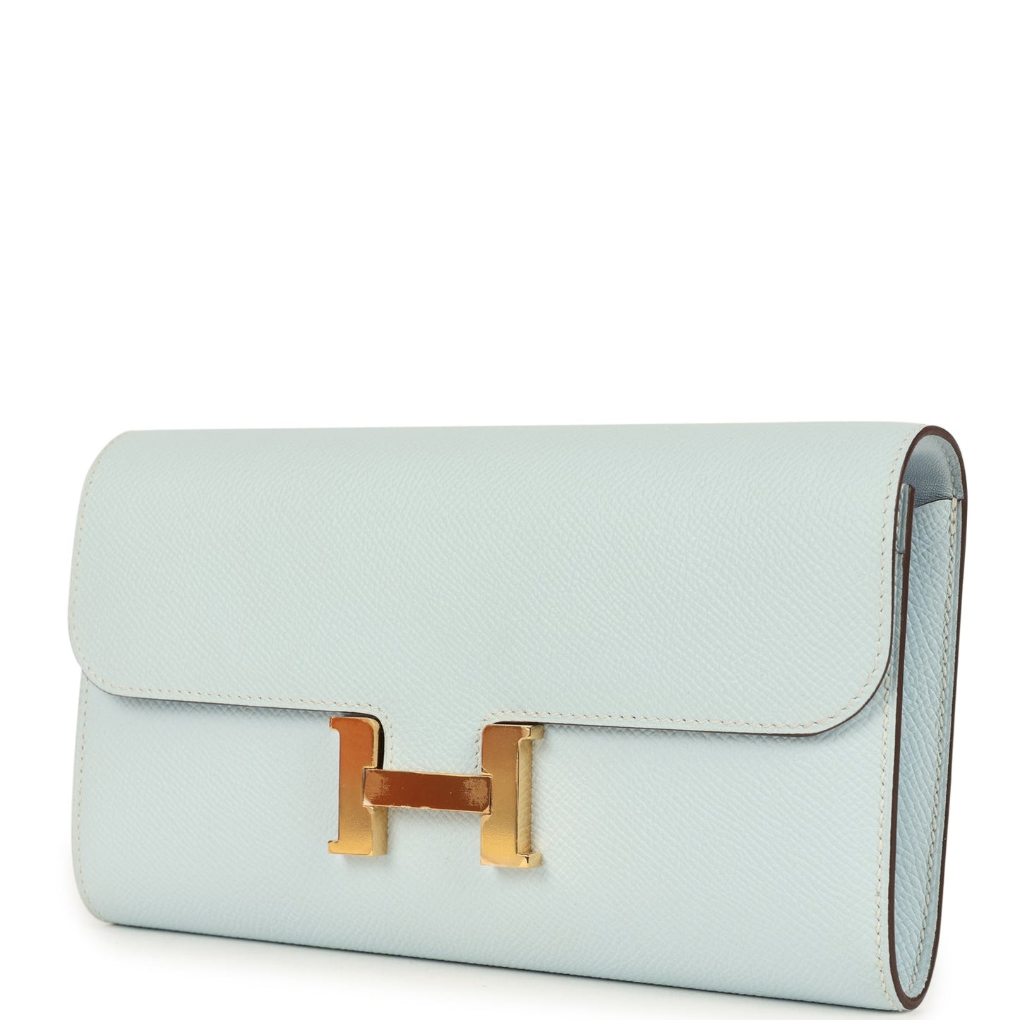 Hermes Constance Wallet To Go Bleu Brume Epsom Gold Hardware