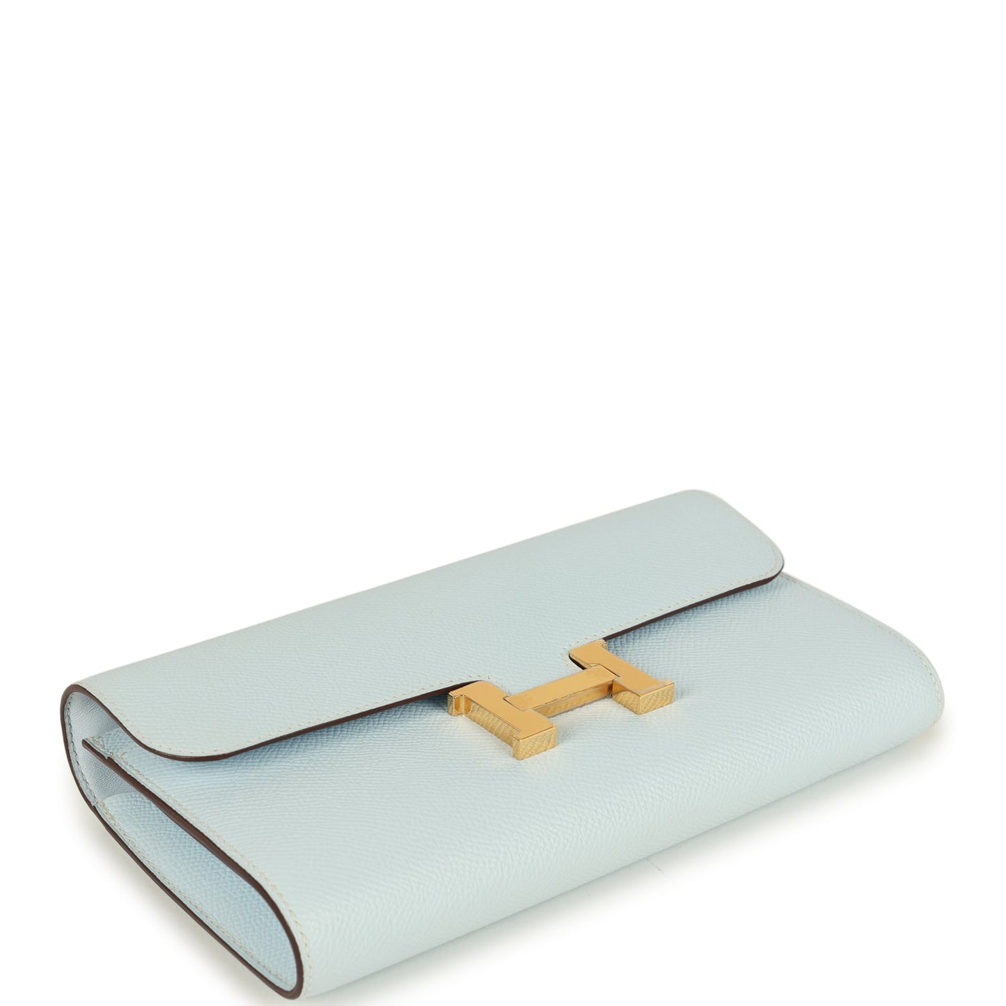 Hermes Constance Wallet To Go Bleu Brume Epsom Gold Hardware