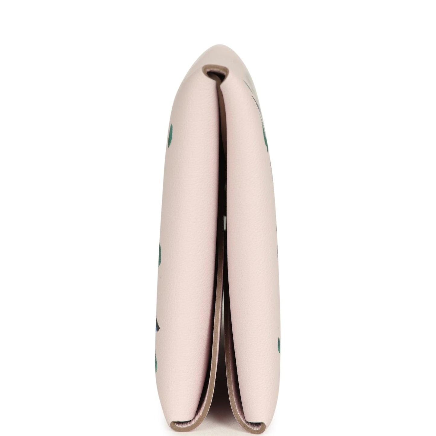 Hermes "Spring Owl" Calvi Duo Card Holder Mauve Pale Swift Palladium Hardware