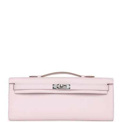 Hermes Kelly Cut Mauve Pale Swift Palladium Hardware