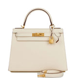 Hermes Special Order (HSS) Kelly 28 Sellier Nata Verso Epsom Brushed Gold Hardware