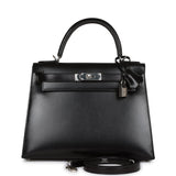 Hermes Kelly 28 Sellier Black Box Palladium Hardware