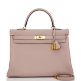 Hermes Kelly 32 Retourne Glycine Clemence Gold Hardware