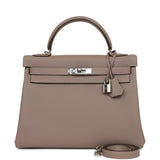 Hermes Kelly 32 Retourne Gris Asphalte Togo Palladium Hardware