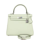 Hermes Kelly 25 Retourne Vert Fizz Swift Palladium Hardware
