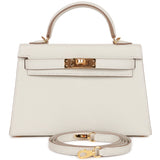 Hermes Kelly 20 Sellier Mushroom Chèvre Gold Hardware