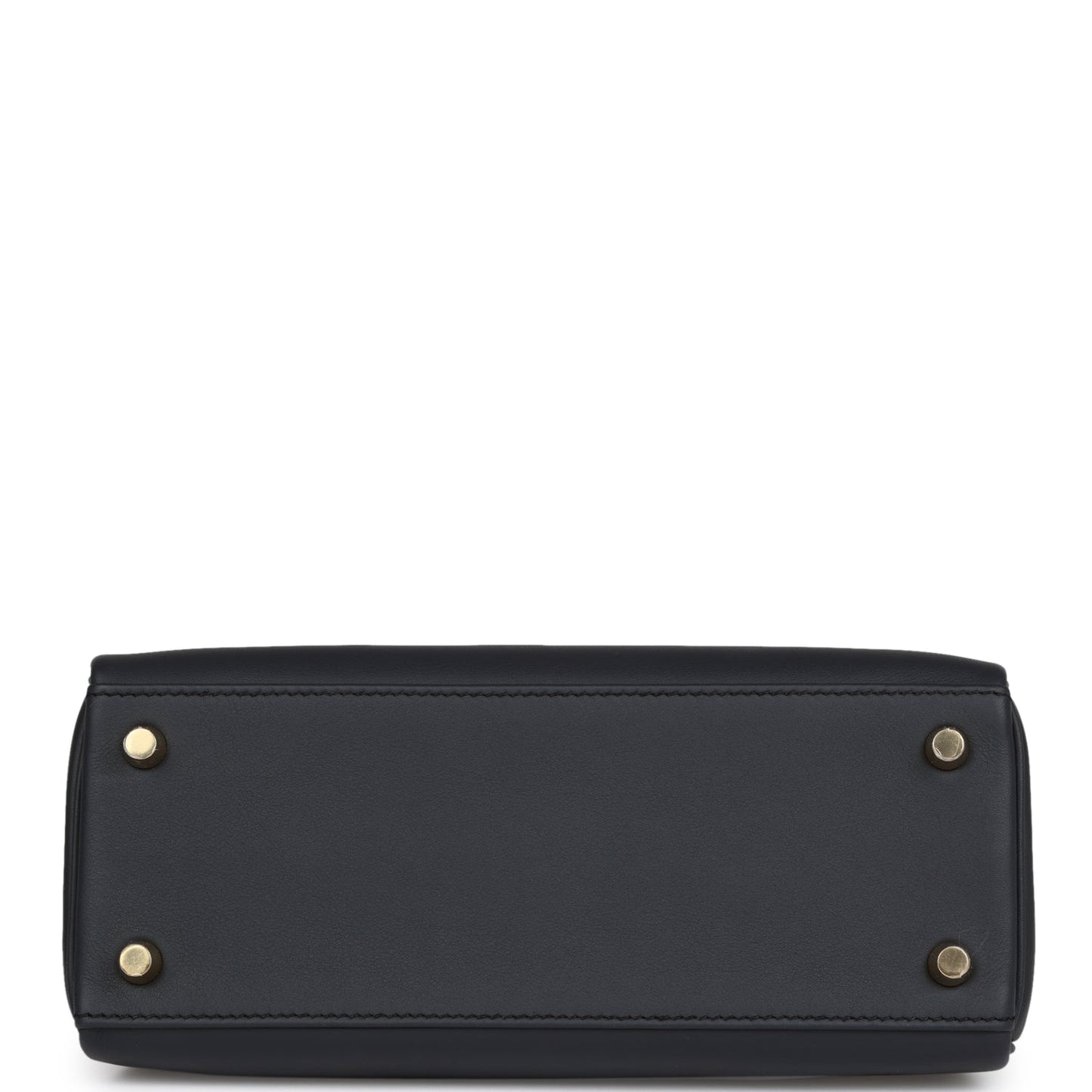 Luxury Hermes Colormatic Kelly Retourne 25 Caban, Black and Chai Swift Gold Hardware