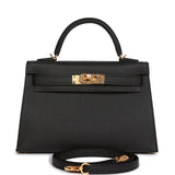 Hermes Kelly 20 Sellier Black Epsom Gold Hardware Deposit 1