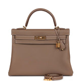 Hermes Kelly 32 Retourne Etoupe Togo Gold Hardware