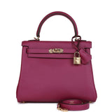 Hermes Kelly 25 Retourne Anemone Swift Permabrass Hardware