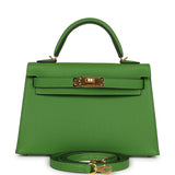Hermes Kelly 20 Sellier Vert Yucca Epsom Gold Hardware