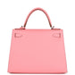 Hermes Kelly Sellier 28 Rose Confetti Epsom Palladium Hardware
