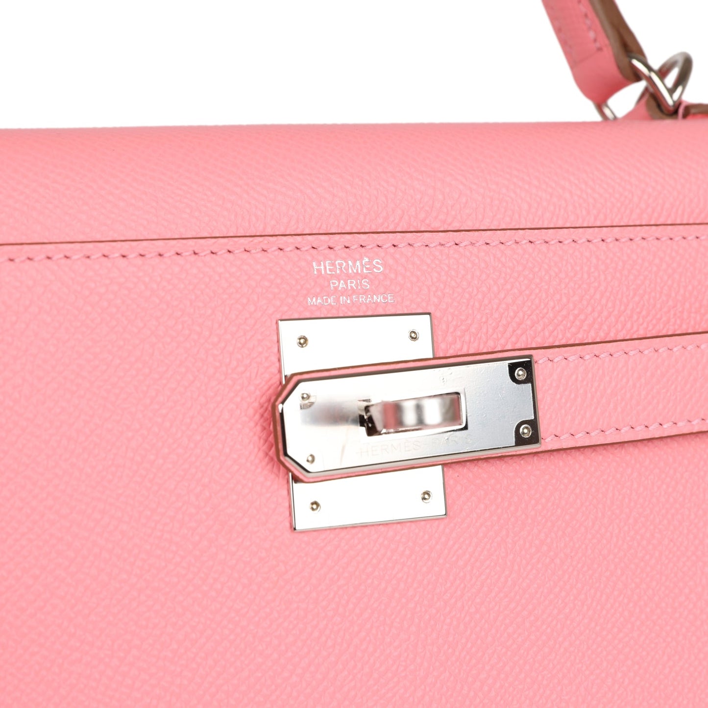 Hermes Kelly Sellier 28 Rose Confetti Epsom Palladium Hardware