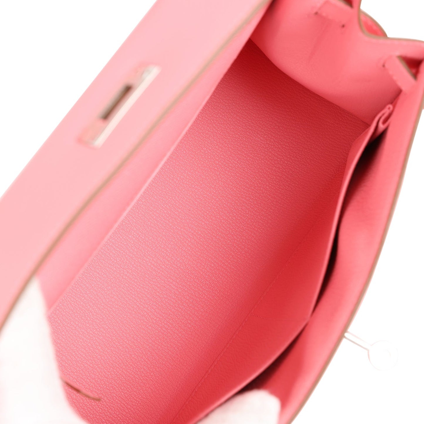 Hermes Kelly Sellier 28 Rose Confetti Epsom Palladium Hardware