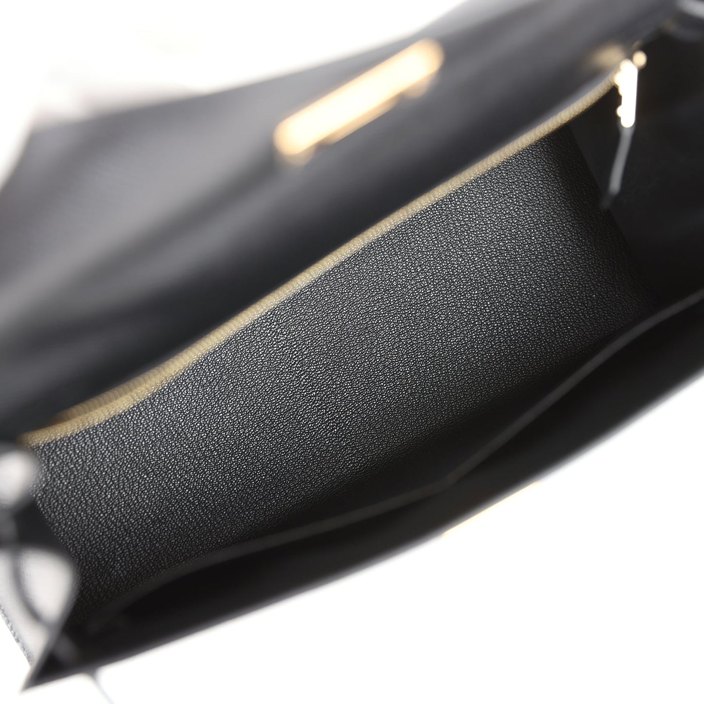 Hermes Kelly Sellier 28 Black Epsom Gold Hardware
