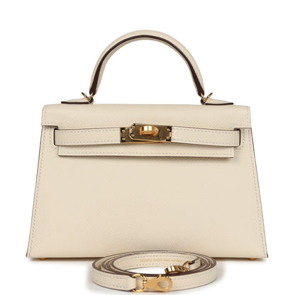 Hermes Kelly Sellier 20 Nata Epsom Gold Hardware