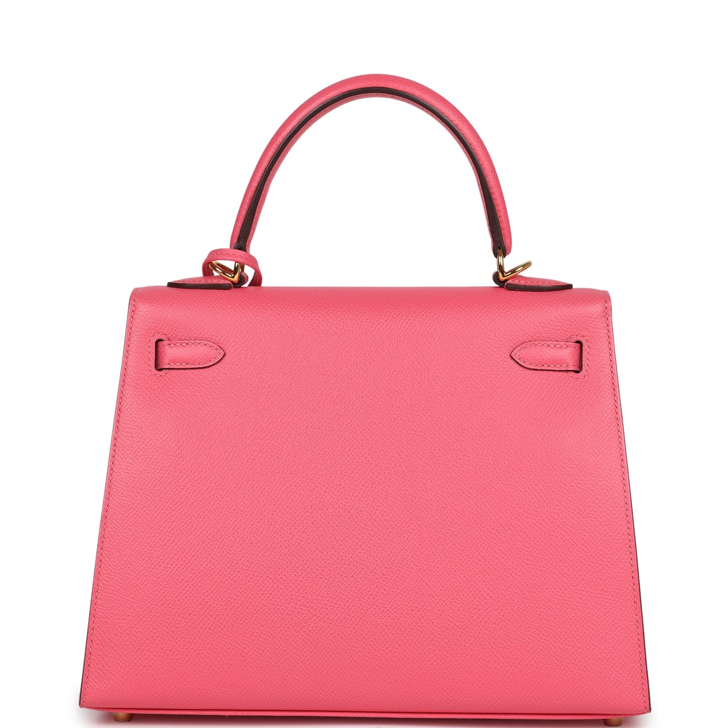 Pre-owned Hermes Kelly Sellier 25 Rose Azalee Epsom Gold Hardware
