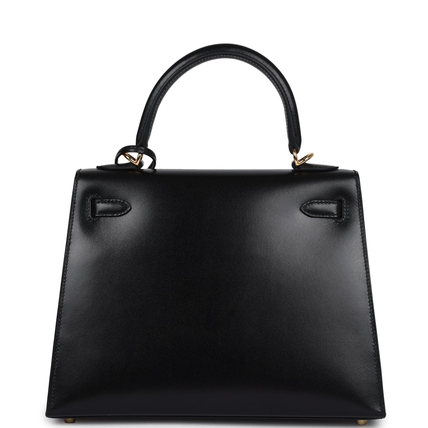 Hermes Kelly Sellier 25 Black Box Gold Hardware