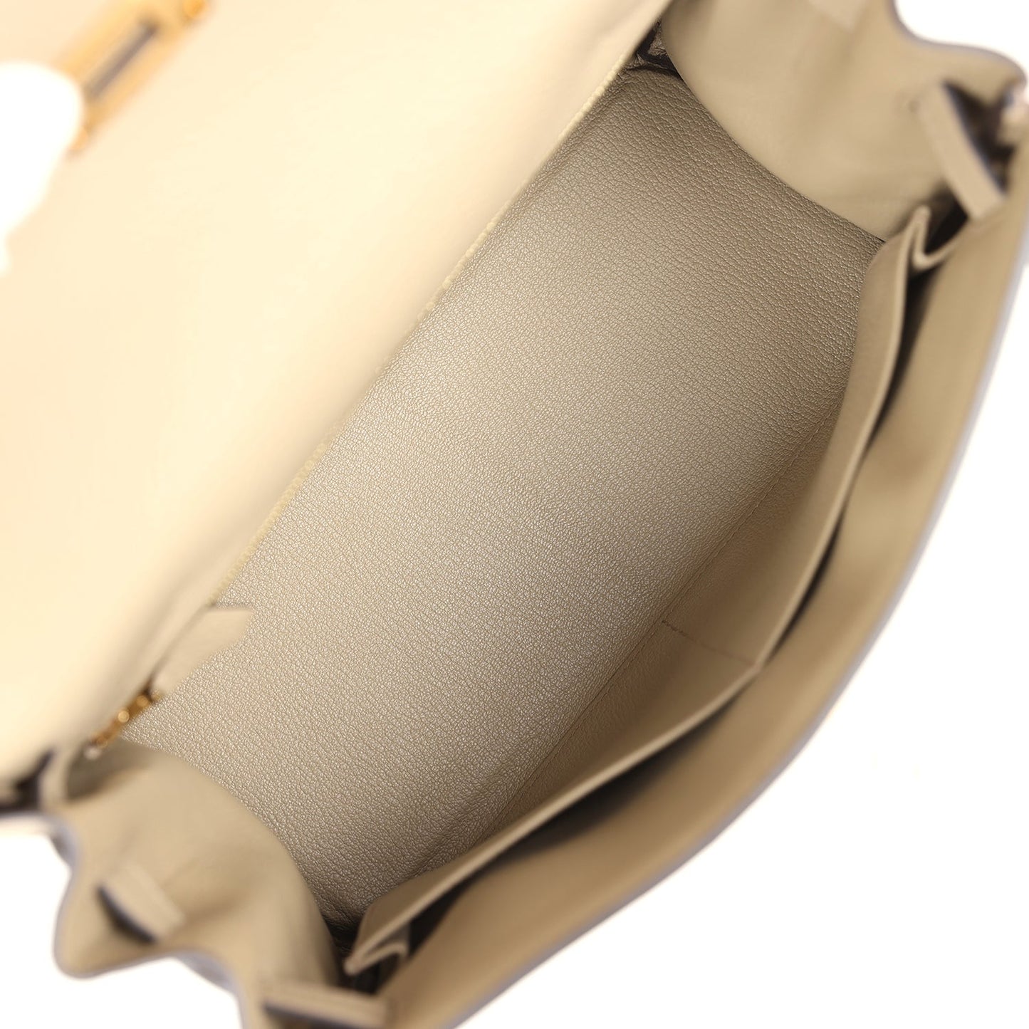 Hermes Kelly Retourne 28 Beige Marfa Clemence Gold Hardware