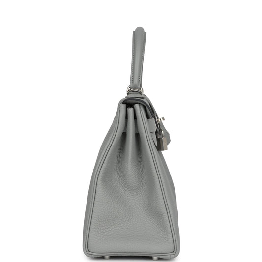 Hermes Kelly Retourne 28 Gris Mouette Togo Palladium Hardware